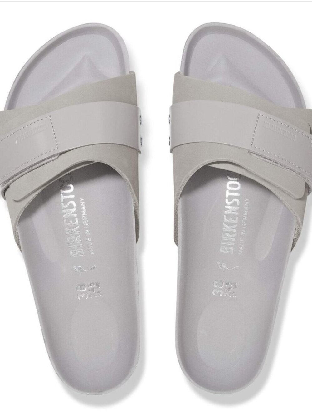BIRKENSTOCK Oita Sandals Stone Coin Leather Slides NEW NIB 39 EUR 8 US
